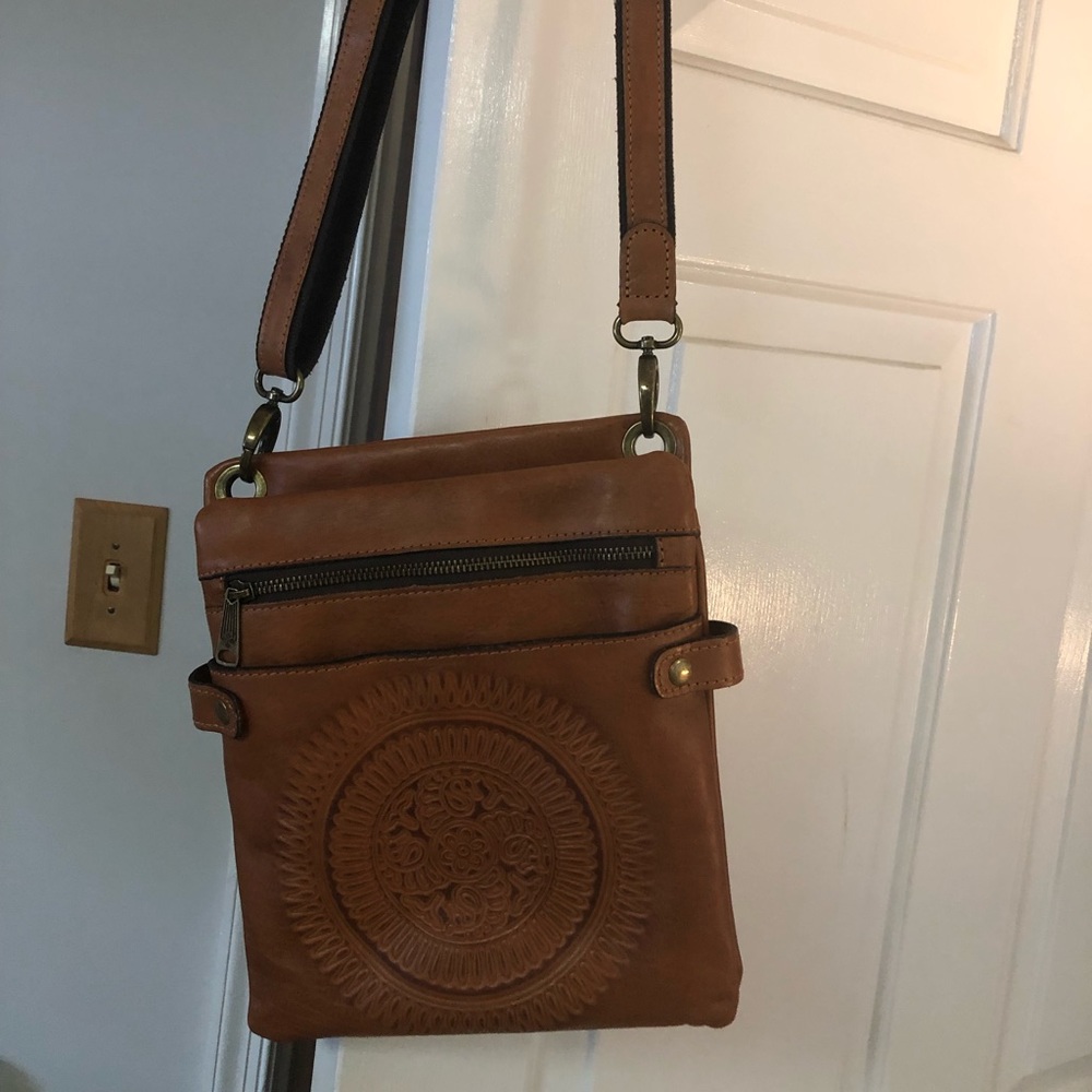 Patrica Nash tan leather crossbody, brand new